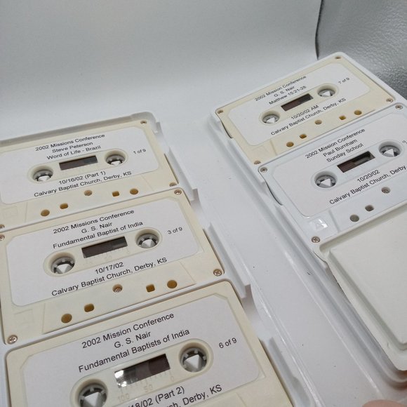Derby Kansas Calvary Baptist Church 2002 Missions Conference Audio Cassettes - Picture 4 of 5